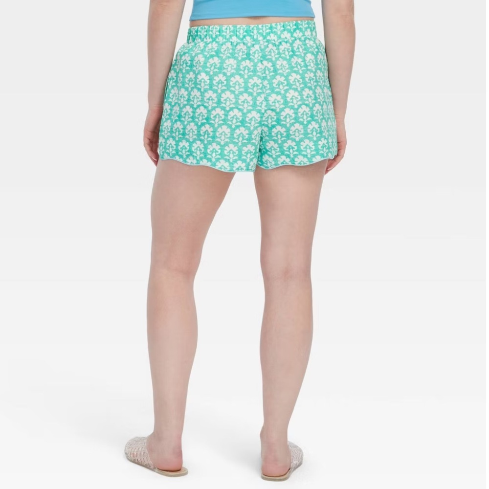 Roller Rabbit x Target Stamped Floral Green  Poplin Boxer Shorts XS IN HAND - Picture 4 of 5